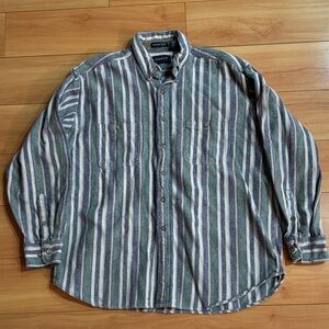 Vintage GANT Men's Mountain Twill Striped Button Down Shirt